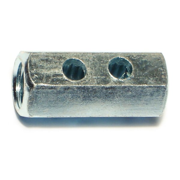 Midwest Fastener Inspection Hole Coupling Nut, 1/2"-13, Steel, Zinc Plated, 1-1/2 in Lg, 25 PK 09869 - main
